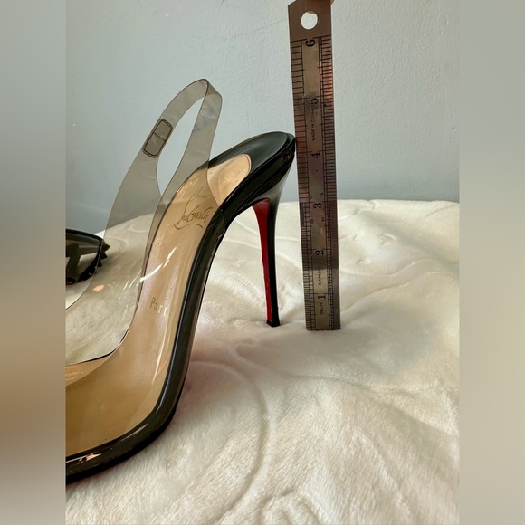 Christian Louboutin Slingback Heels 38.5 US 8 Black - Picture 3 of 16